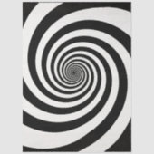 Papier Mousseline Decoupage Black & White Spiral Optical Illusion  (Recto)