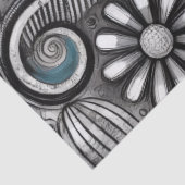 Papier Mousseline Découpage blanc blanc noir noir en tôles de gris f (Détail)