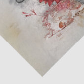 Papier Mousseline Découpage blanc complexe Eléphant rouge noir (Détail)