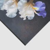 Papier Mousseline Découpage blanc et bleu Iris (Détail)