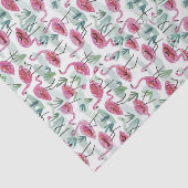 Papier Mousseline Découpage blanc rose Flamant rose Vintage (Détail)