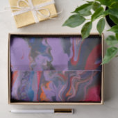 Papier Mousseline Découpage blanc rouge violet orange blanc Abstrait (Cadeau)