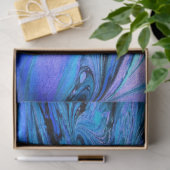 Papier Mousseline Découpage bleu Abstrait fractionné (Cadeau)