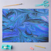 Papier Mousseline Découpage bleu Abstrait fractionné (Artisanat)