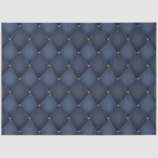 Papier Mousseline Découpage bleu foncé Arlequin Diamond (Recto)