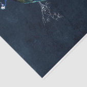 Papier Mousseline Découpage bleu nuit vintage Peacock (Détail)