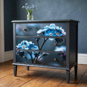 Papier Mousseline Découpage Bleu Poussiéreux Indigo Ne M'Oubliez Pas