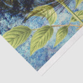 Papier Mousseline Découpage bleu Rose vintage (Détail)