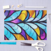 Papier Mousseline Découpage bleu, violet et jaune (Artisanat)