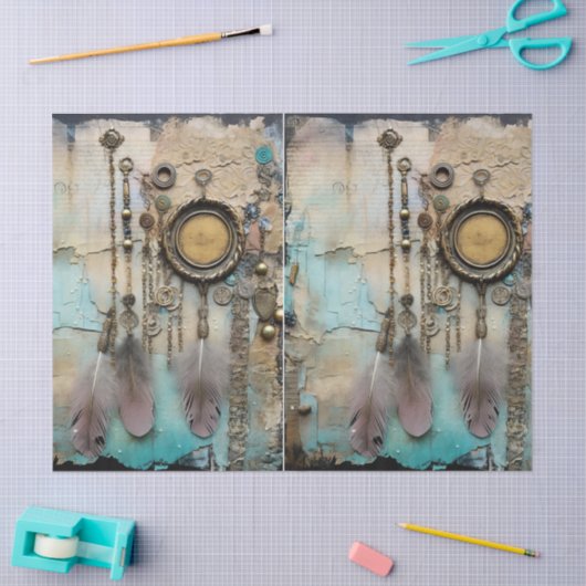 Papier Mousseline Découpage BoHo Dreamcatcher Feathers (Artisanat)