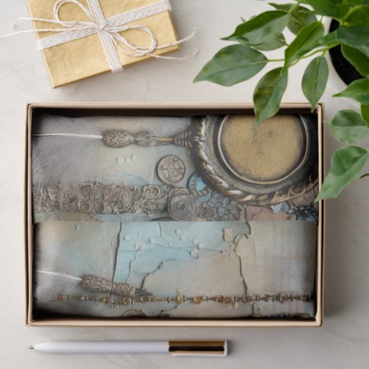 Papier Mousseline Découpage BoHo Dreamcatcher Feathers (Cadeau)