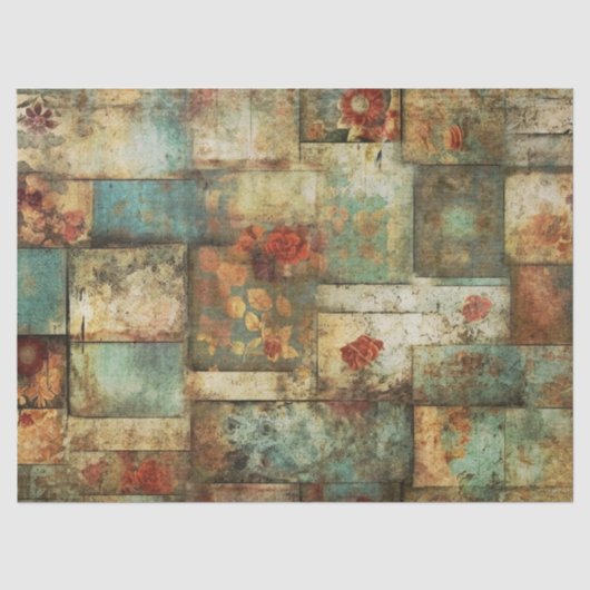 Papier Mousseline Découpage Boho vintage (Recto)