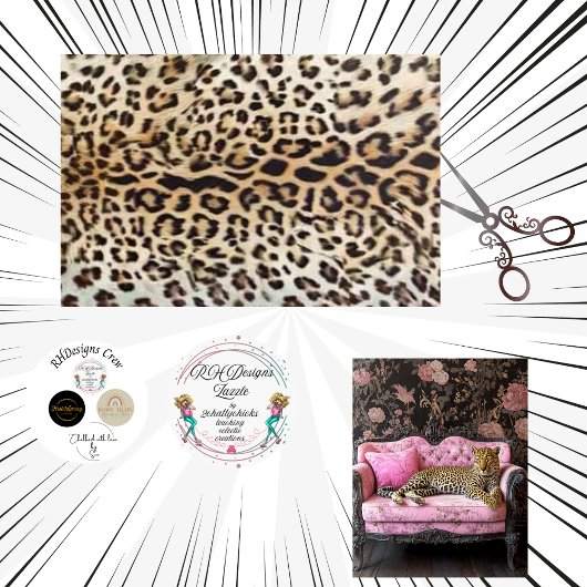 Papier Mousseline Decoupage Bold Leopard Print Background 