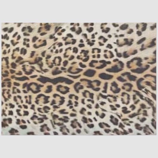 Papier Mousseline Decoupage Bold Leopard Print Background (Recto)