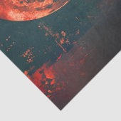 Papier Mousseline Découpage Bold Scène Occidentale Cowboy Orange Moo (Détail)