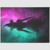 Papier Mousseline Découpage Bonne sorcière enveloppée dans tonnerre  (Recto)