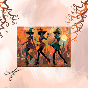 Papier Mousseline Découpage Bonnes sorcières Whimsical Danser