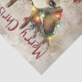 Papier Mousseline Découpage Boston Terrier Antlers & Christmas Light (Détail)