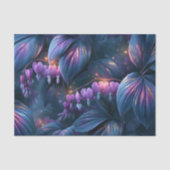 Papier Mousseline Decoupage botanique à cœur saignant iridescent (Recto)