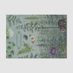 Papier Mousseline Découpage botanique du papillon de l'ours des bois