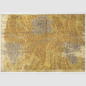 Papier Mousseline Découpage botanique vintage Jaune Français Rustiqu (Recto)