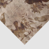 Papier Mousseline Découpage Brown d'oiseaux et de branches (Détail)