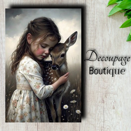 Papier Mousseline Découpage Câlin de Cerf