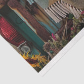 Papier Mousseline Découpage Camion rouillé Vintage Highland Cow (Détail)