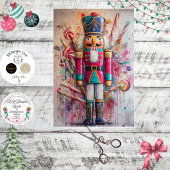 Papier Mousseline Decoupage Candy Nutcracker Ted Red Jacket 