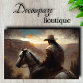 Papier Mousseline Découpage Canyon Horseman