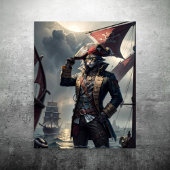 Papier Mousseline Découpage - Capitaine pirate brave Chat -