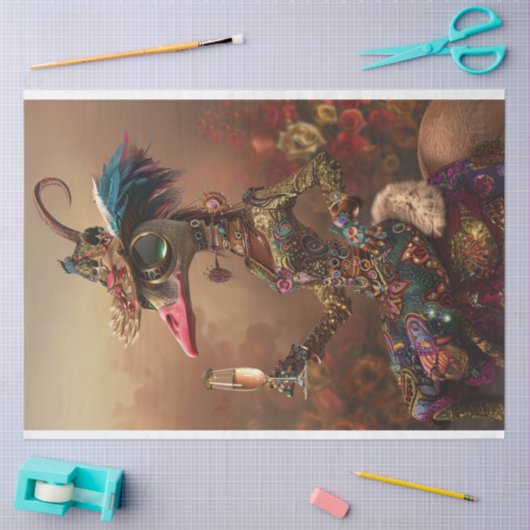 Papier Mousseline Découpage caractère Whimsical Wackadoodle Lady (Artisanat)