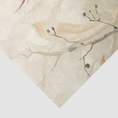 Papier Mousseline Découpage Cardinal et Berries rouges (Détail)