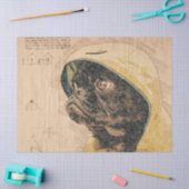 Papier Mousseline Découpage carlin chien (Artisanat)