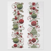 Papier Mousseline Découpage Cascade de Noël d'ornements (Recto)