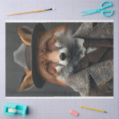 Papier Mousseline Découpage Casquette de costume d'affaires Red Fox (Artisanat)