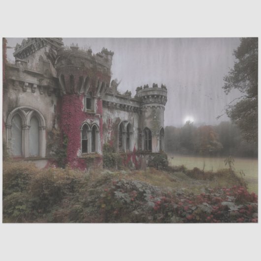 Papier Mousseline Decoupage Castle OF The Whispering Ivy In Ireland (Recto)