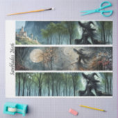 Papier Mousseline Decoupage Castle Witch Moonlit Design Handsaws  (Artisanat)