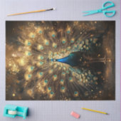 Papier Mousseline Decoupage Celestial Peacock Regal Elegance (Artisanat)