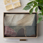 Papier Mousseline Découpage Champ Cheval Cowboy Avant La Tempête (Cadeau)