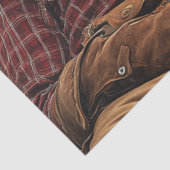 Papier Mousseline Découpage Champ Cheval Cowboy Avant La Tempête (Détail)