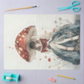 Papier Mousseline Découpage Champignons et coeurs de fées lunaires (Artisanat)