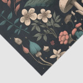 Papier Mousseline Découpage Champignons et collection de fleurs (Détail)