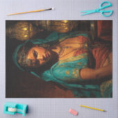 Papier Mousseline Découpage Charme mystique de la dame tzigane (Artisanat)