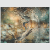 Papier Mousseline Découpage Chasse Mallard Canard Atterrissage (Recto)