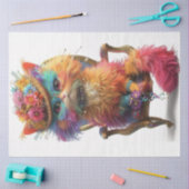 Papier Mousseline Découpage Chat blanc brillant Fête (Artisanat)