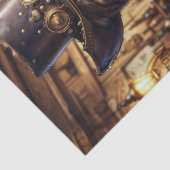 Papier Mousseline Découpage - Chat cowboy Steampunk - (Détail)