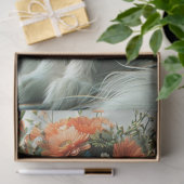 Papier Mousseline Découpage Chat de fleur de régal lunaire (Cadeau)