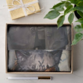 Papier Mousseline Decoupage - Chat errant urbain avec cache-œil - (Cadeau)