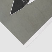 Papier Mousseline Découpage Chat noir blanc en Chaussure haute talon (Détail)